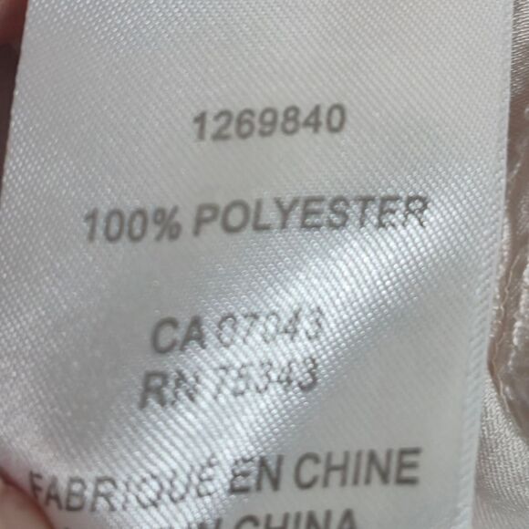 RACHEL Rachel Roy Cream Boxy Short Sleeve Button Down Shirt Size Medium - Picture 4 of 5